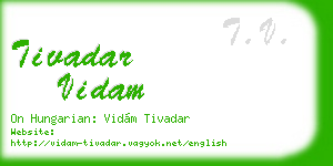 tivadar vidam business card