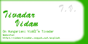 tivadar vidam business card